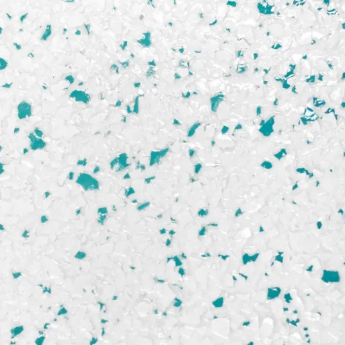 Snow Teal epoxy flake swatch