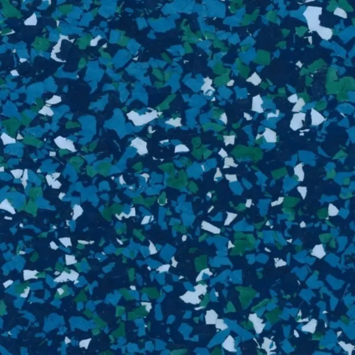 Mid Blue epoxy flake swatch