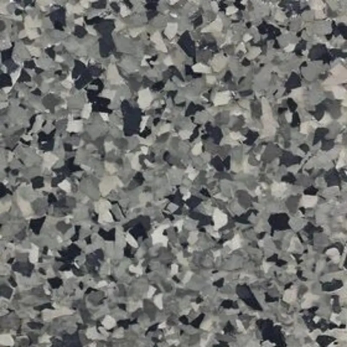 Combat Grey epoxy flake swatch
