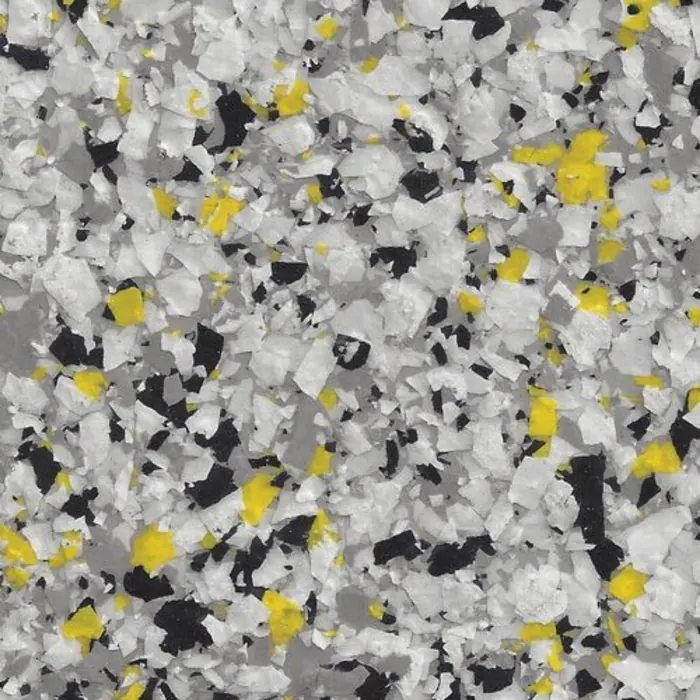 Whisper Yellow epoxy flake swatch