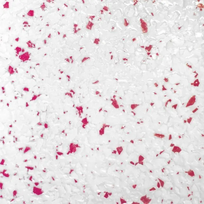 Snow Red epoxy flake swatch