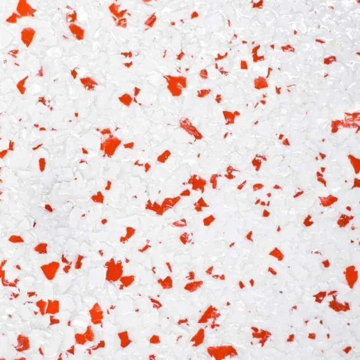Snow Orange epoxy flake swatch