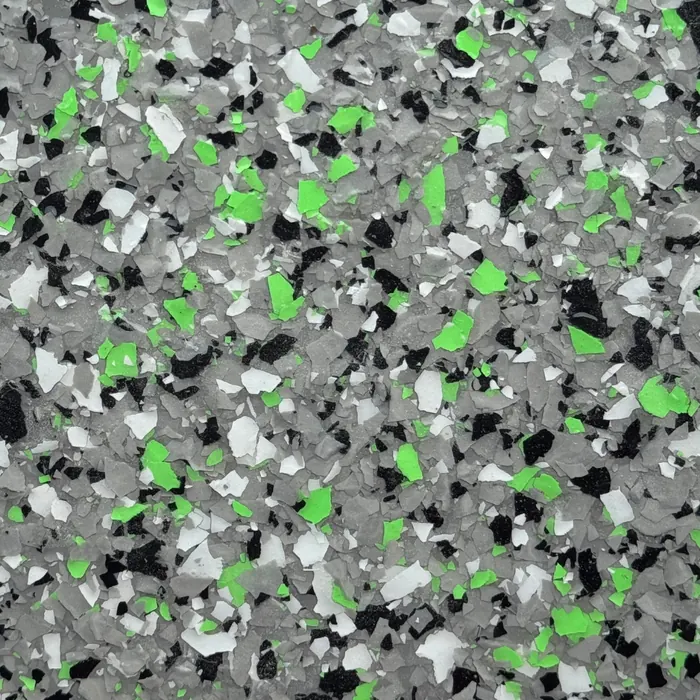 Ashen Lime epoxy flake swatch