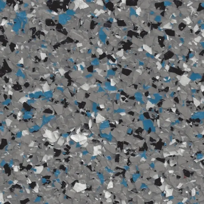 Ashen Blue epoxy flake swatch